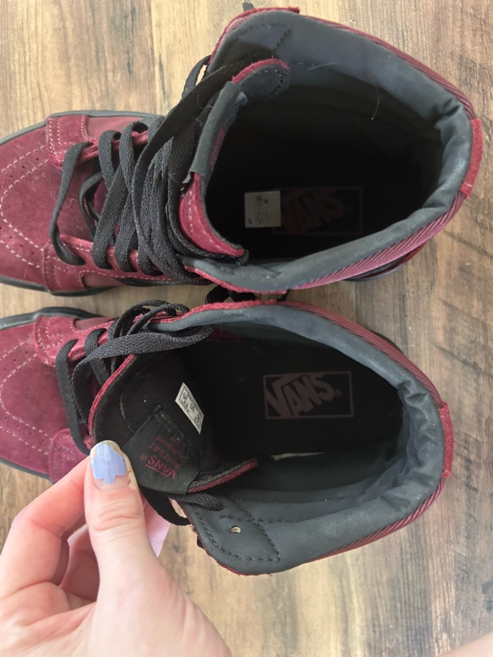 Vans Burgundy Suede High-Top Old Skool Sneakers - Picture 6 of 10